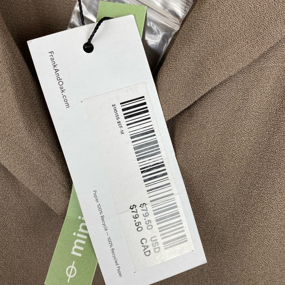 NEW Frank & Oak Camp Collar Long Sleve Blouse M - Picture 6 of 11